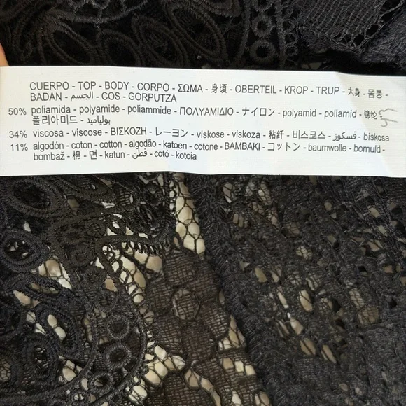 NWT Zara Black Lace Top - Picture 13 of 16